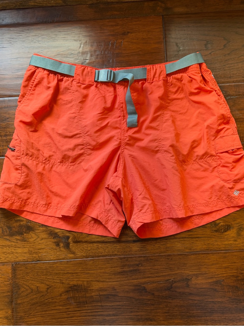 Columbia Men’s Hiking Athletic Swim Shorts XL Belted Cargo Inseam 6" Nylon